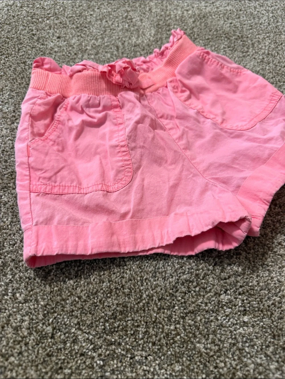 GAP Pink Paperbag-Waist Girls' Shorts with Front Pockets